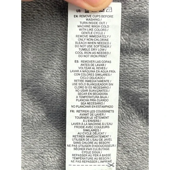 Reebok Sports Bra Women XL Black Ribbed Side Workout Gym Activewear Performance - Picture 8 of 8